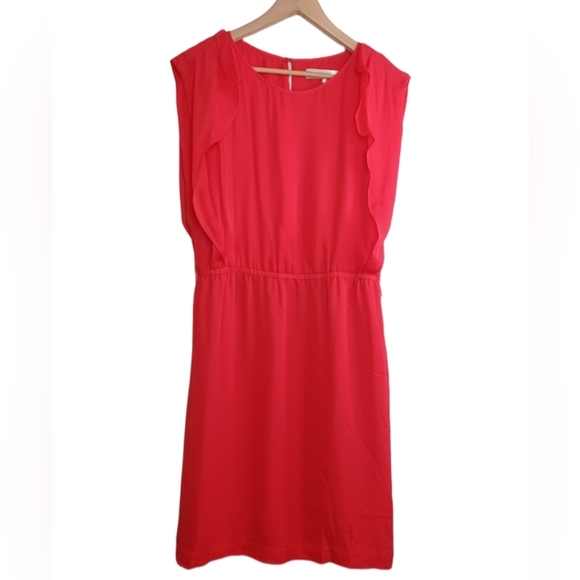 Gerald Darel 100% Silk Colorful Cinched Waist Above The Knee Dress - Picture 2 of 16